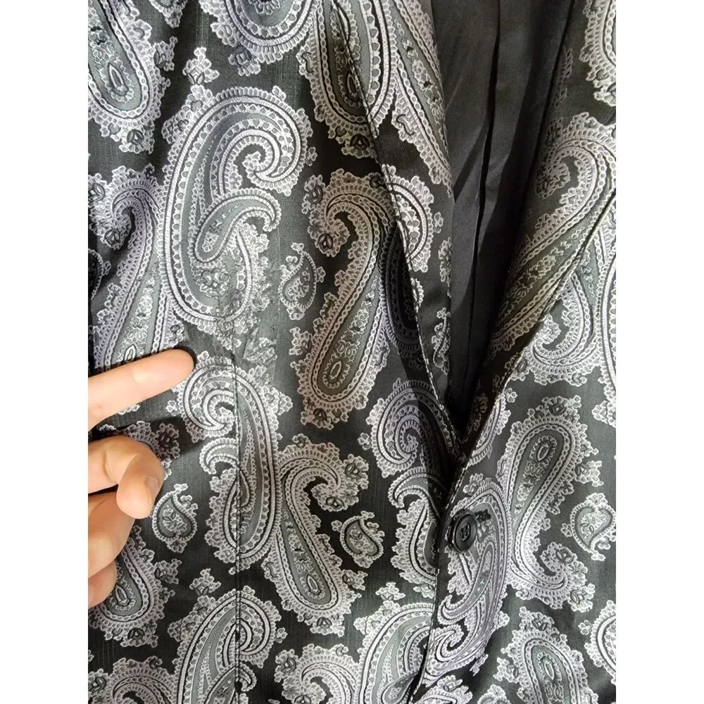 Montero Paisley Blazer Suit Jacket Sport Coat - Medium